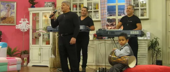 Сашо Роман с внука си Дейвид в Денят е прекрасен