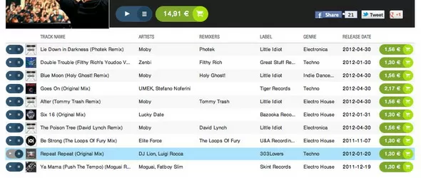 DJ Lion в личния Топ 10 на Moby