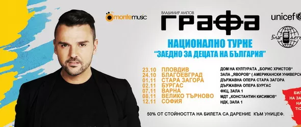 Турнето на Графа Заедно за децата на България стартира в Пловдив