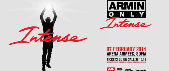 Мегаспектакълът Armin Only Intense - в София през фeвруари 2014