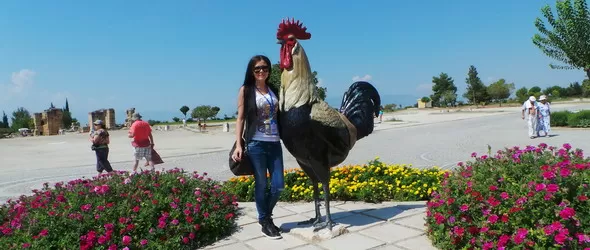 Теодора възхитена от Памуккале