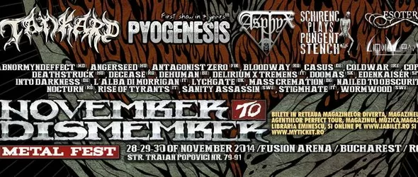 Нашите Mass Cremation в афиша на November To Dismember Fest