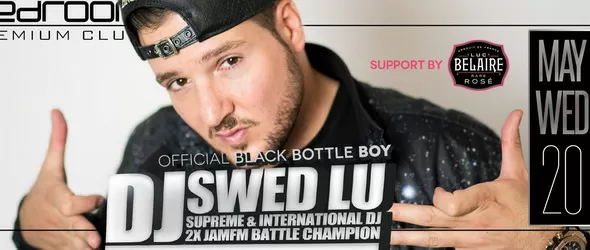 Black Bottle Boy DJ Swed Lu пак зад пулта в Bedroom Premium Club