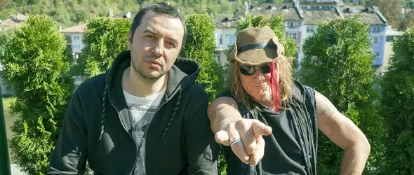 Kai Hansen (Gamma Ray) и Abbath в едър план по Фрактура