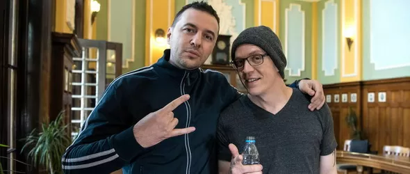 Devin Townsend и Freddy Cricien пред Васко Катинчаров