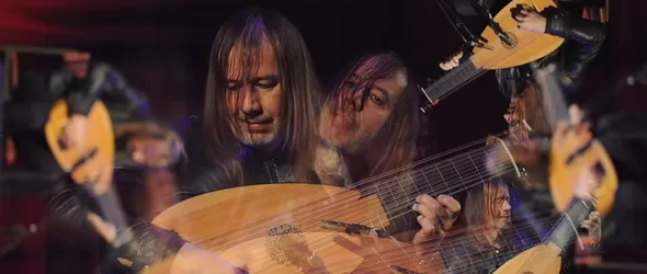 Йозеф ван Висем с лютня и ням филм в Дома на киното