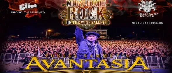 Частен самолет ще докара Avantasia в България за Midalidare Rock. Звездната формация замества Whitesnake като хедлайнър. Джейми Рашед и Caliberty откриват първата фестивална вечер