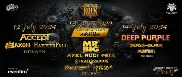 Mr.Big, Axel Rudi Pell, Steel Panther, Stratovarius, Primal Fear, Rhapsody Оf Fire и Jelusick в афиша на Midalidare
