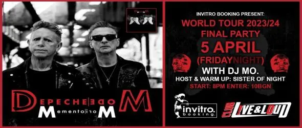 Парти по повод края на Depeche Mode Mememto Mori World Tour с DJ MO и Sister Of The Night