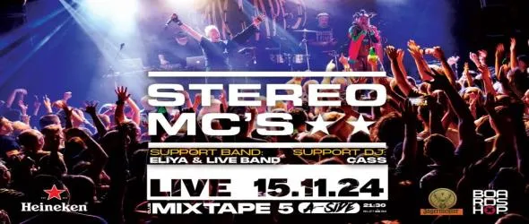 Легендарните Stereo MC’S се завръщат у нас за грандиозно парти в Mixtape 5, Angerfist и Hysta също превземат сцената на клуба този месец