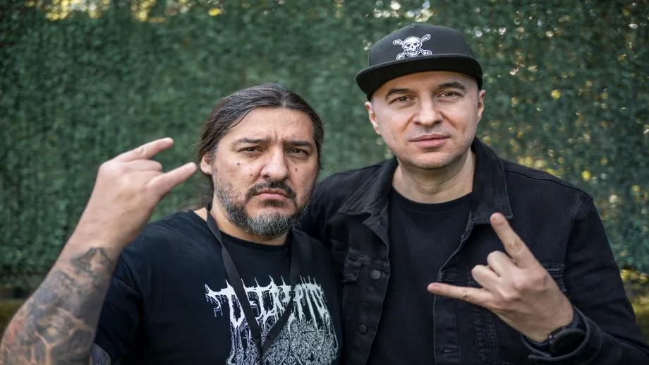 Ghostkid и Max Kolesne (Krisiun) фронтално по "Фрактура"